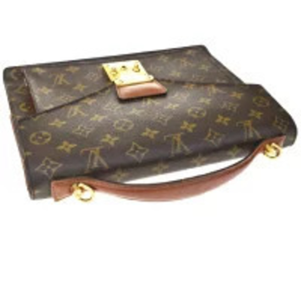 Louis Vuitton Monceau Top Handle Bag Monogram Leather Brown - Picture 7 of 9